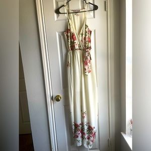 Floral Faux Wrap Dress